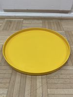 Rundes 70s Design Tablett Crayonne Kunststoff Serviertablett