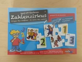 Tolles Lernspiel mit Zahlen, Zahlenzirkus, noris, neu