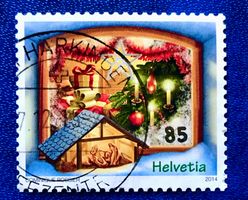 Nr.1526 Krippe Sondermarken Weihnachten GESTEMPELT 2014   