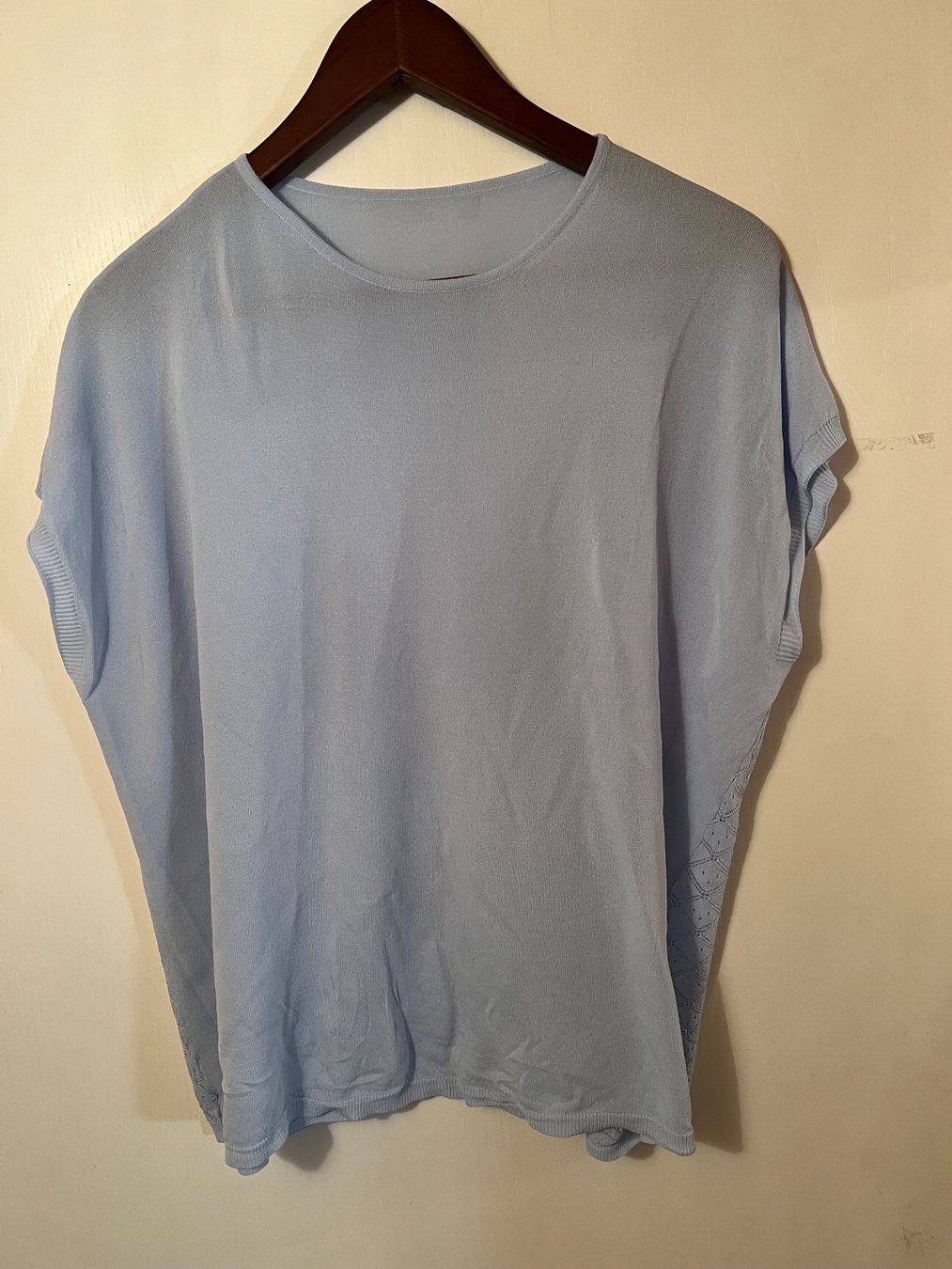Pullover & Sweatshirts: Feiner Damen Pullover Strick Shirt hellblau M/L  Viskose – Gebraucht aus Ruggell von Malbuntiger01 1