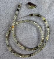 Prehnit Australien   exclusiver Strang für Kette   43cm 4mm