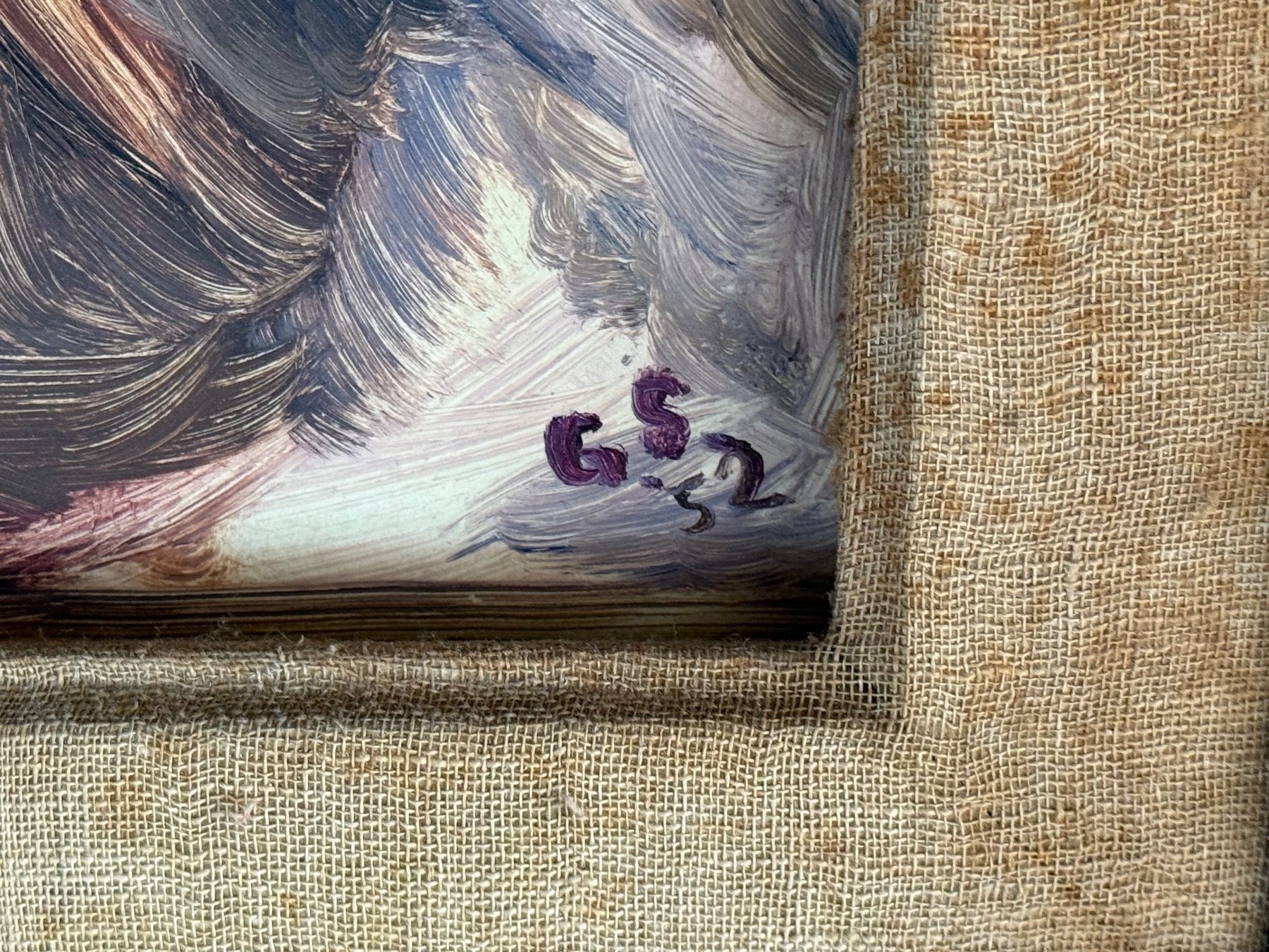 Gemälde: Altes Oelgemälde Portait monogrammiert G.S. 52 – Gebraucht aus Basel von Kaffee_und_Kunst 2
