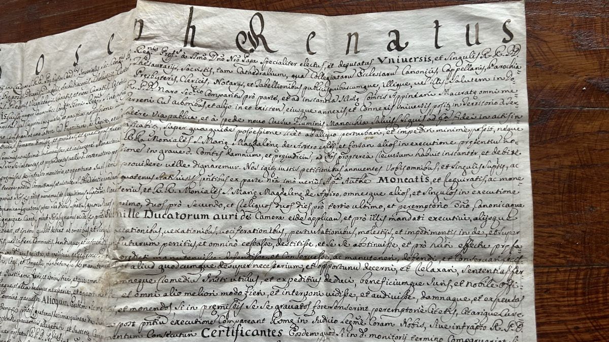Dokumente: Pergament Handschrift Vertrag antik 18. Jh. – Gebraucht aus Riedholz von Frettchen63 5