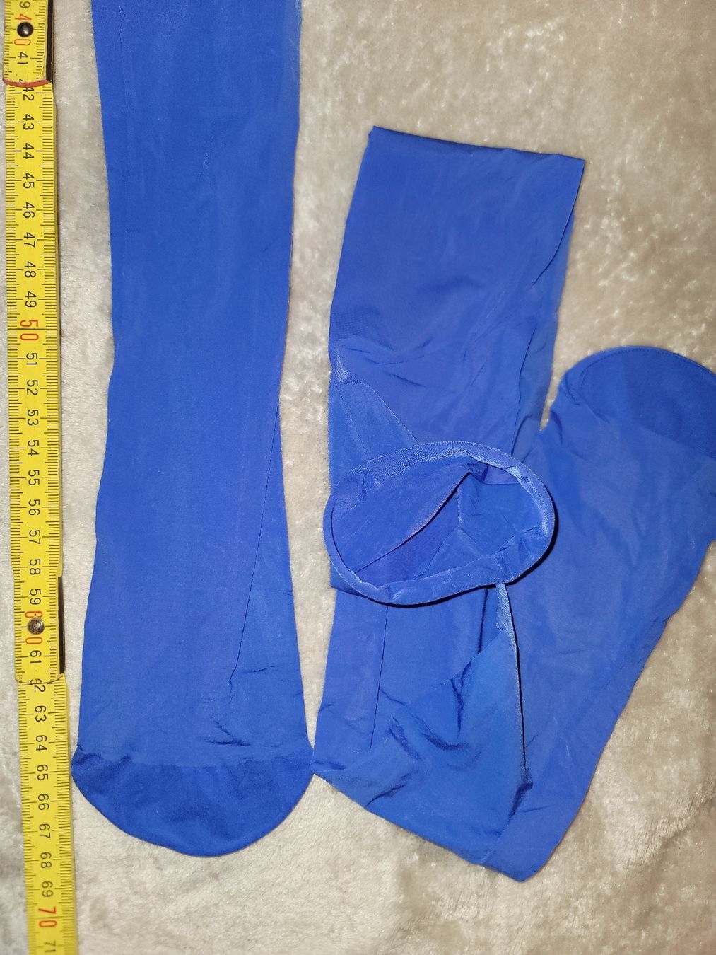Buste & buste per spedizione: Blaue Kniestrümpfe, Overknees blue, Strapsen, nylons – Nuovo e nell'imballaggio originale da Zollikerberg venduto da Nice_Name