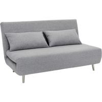 Bettsofa Hellgrau Stoff, Stahl B 146 T 88 cm