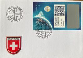 FDC Swiss Krypto Stamp 1.0 ID 2 Dent Blanche