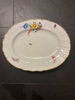 Vintage Servierplatte, Blumendekor mit Schmetterling,33x25cm