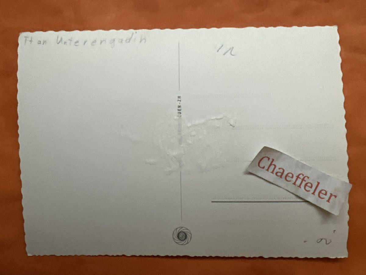 Cartoline postali: Ftan Unterengadin – Usato da Zürich venduto da Chaeffeler 1