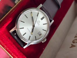 Omega Geneve  Automat Date Cal 1481 aus 1972 + Box Traumhaft
