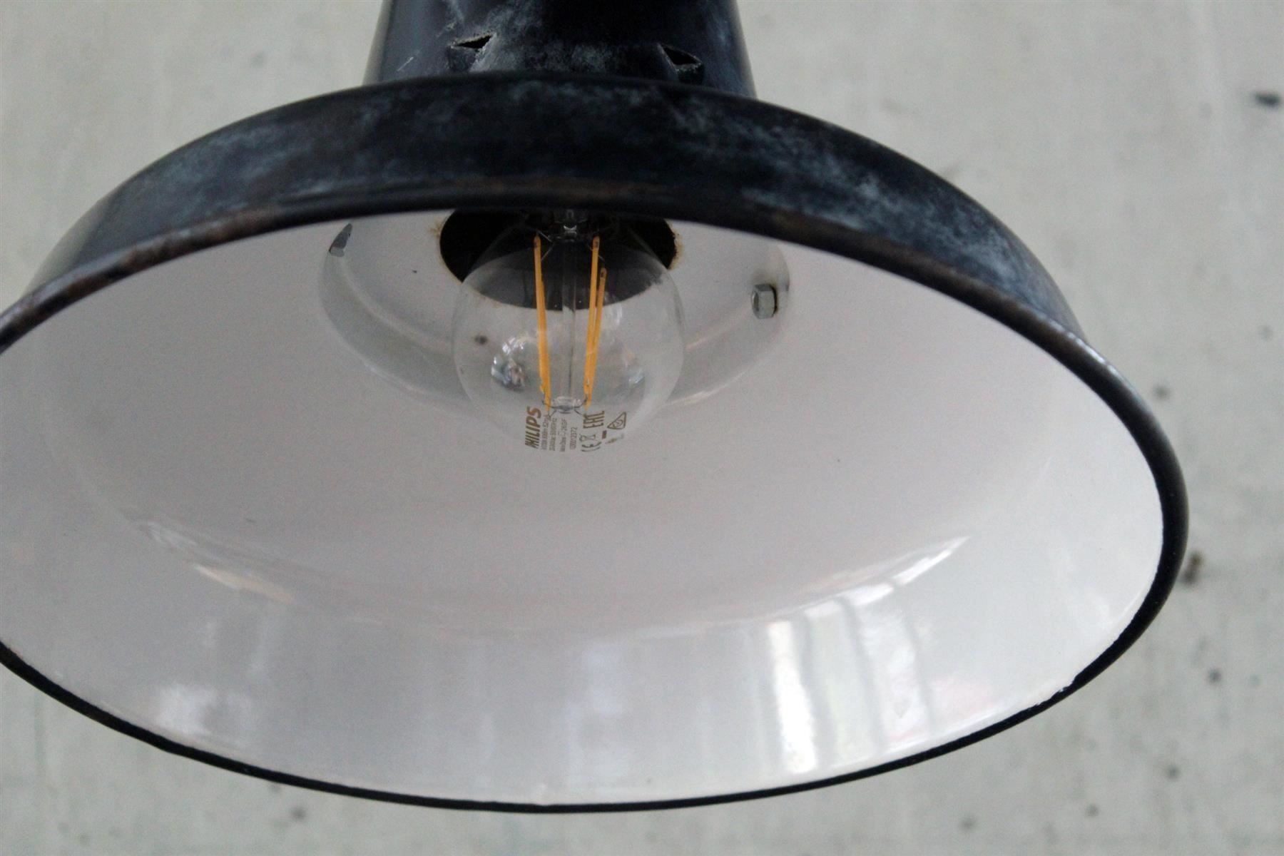 Lampadari & plafoniere: Industriedesign - Emaille - Pendelleuchte. Original von 1920 – Usato da Bern venduto da kultiges 5