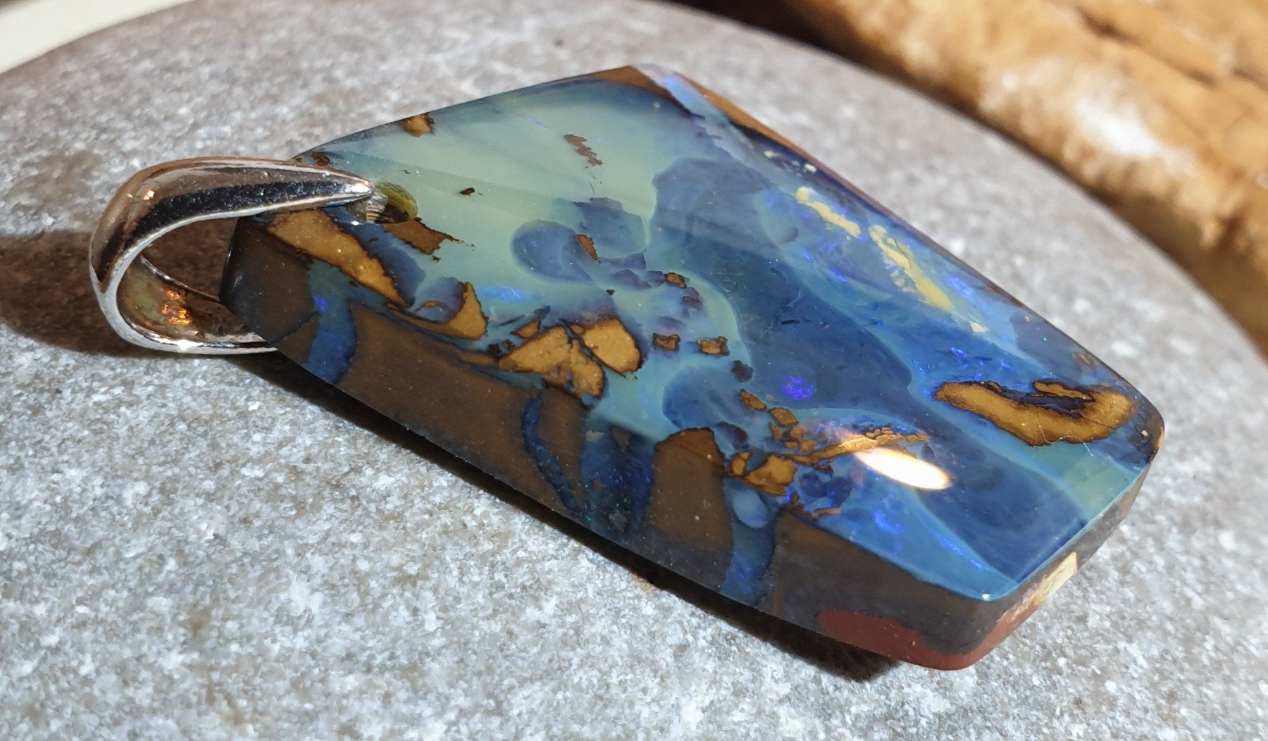 Ciondoli: Anhänger Boulder Opal. – Nuovo (secondo la descrizione) da Niederbüren venduto da Raphael014 5