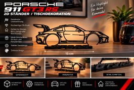 🏎️ Porsche 911 GT3 RS – 3D-Deko mit Ständer