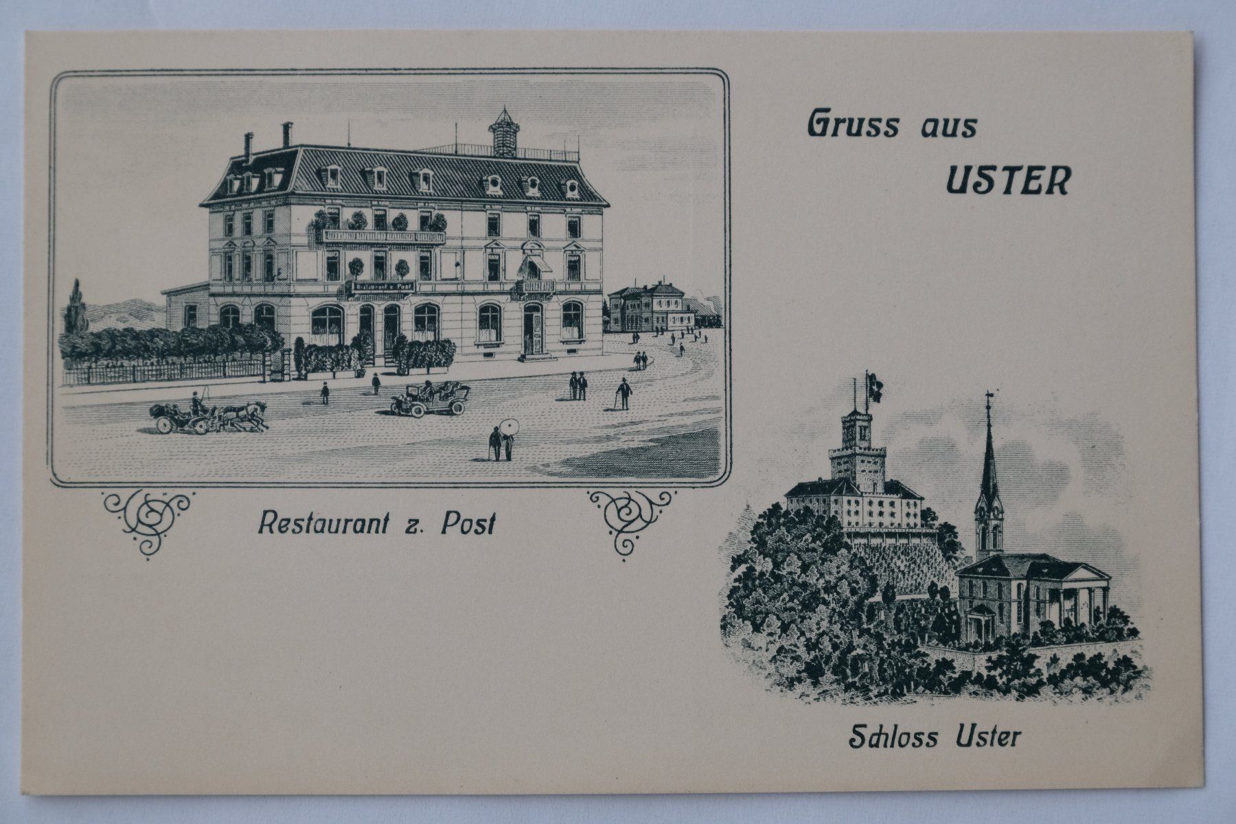 Cartoline postali: Ansichtskarte Uster Doppelmotiv um ca. 1900 – Usato da Ehrendingen venduto da nicoro50