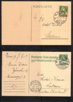 1929 2 Postkarten nach Sedrun