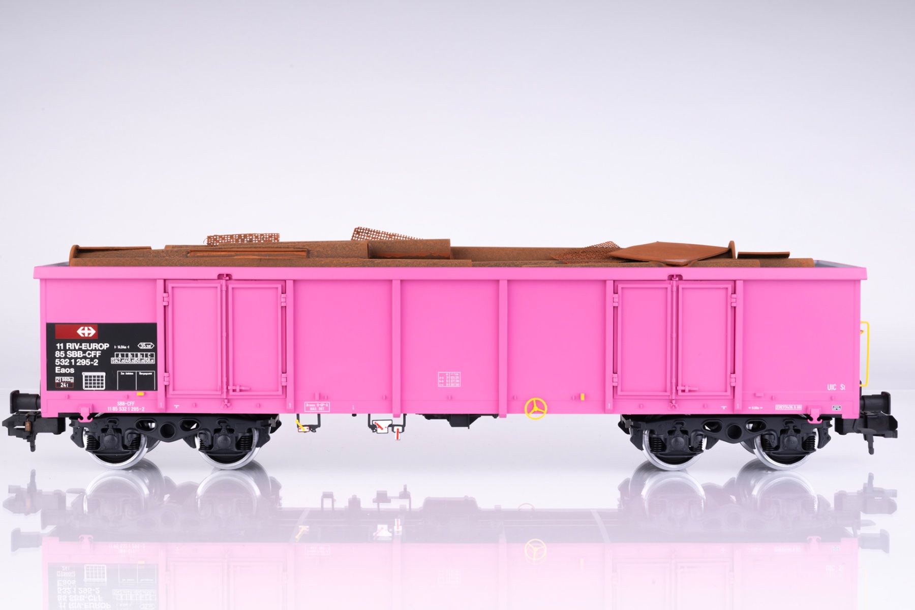 MÄRKLIN 58804 Spur 1 Güterwagen SBB Eaos mit Altmetal bel. (Neu (gemäss ...