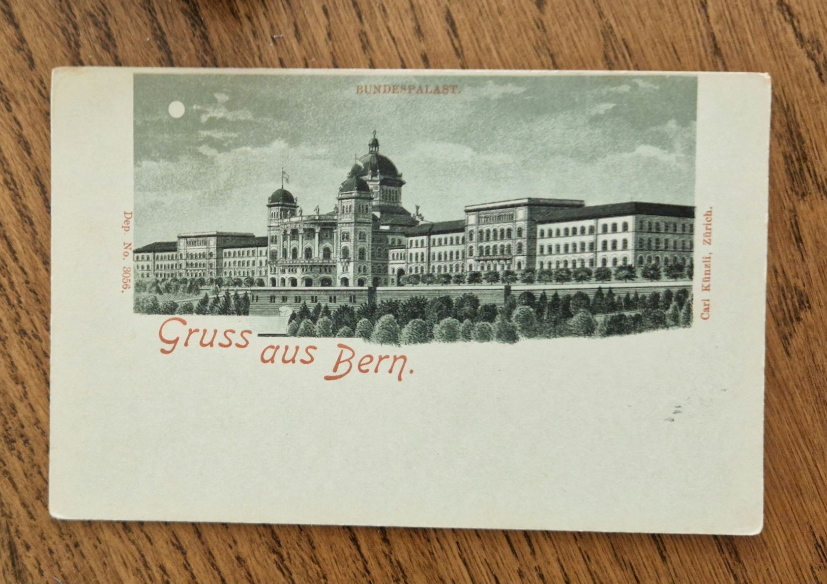 Cartoline postali: Gruss aus Bern mit Bundespalast um 1900 – Usato da Ebikon venduto da Donar50