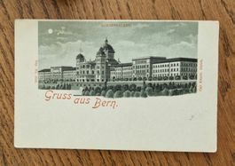 Gruss aus Bern mit Bundespalast um 1900