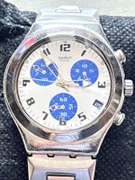 Swatch Uhr, Chronograph, Herrenuhr, Stahl, Swiss Made