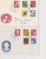 2 PJ FDCs 1956 und 1957.