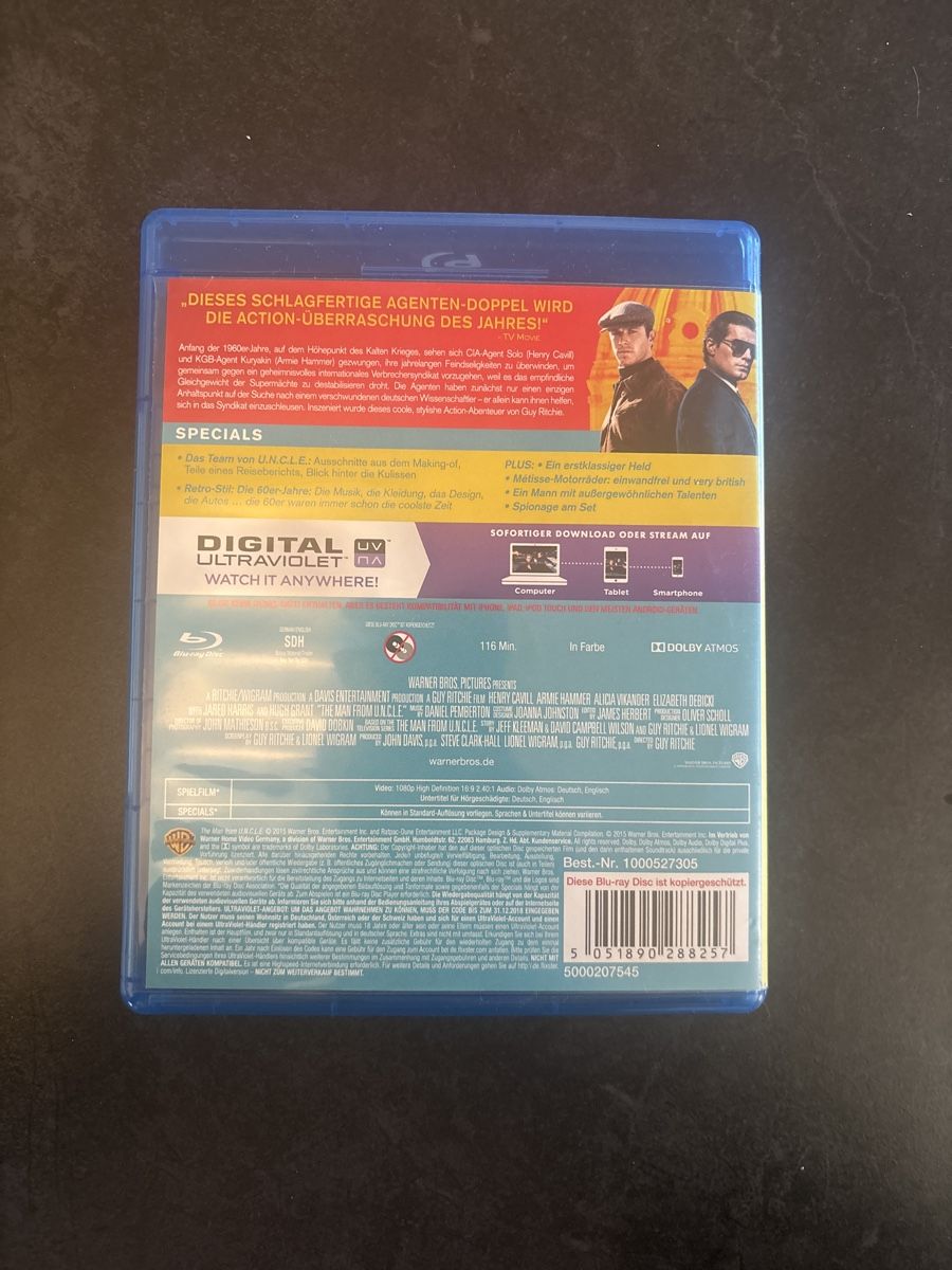 Tutti i DVDs: Blu-ray: Codename U.N.C.L.E. - Agenten-Action vom Feinsten! – Nuovo (secondo la descrizione) da Ruswil venduto da Slivio_ 1
