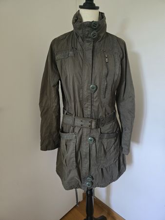 Cecil Parka Größe S– Khaki Utility Mantel Übergangsjacke