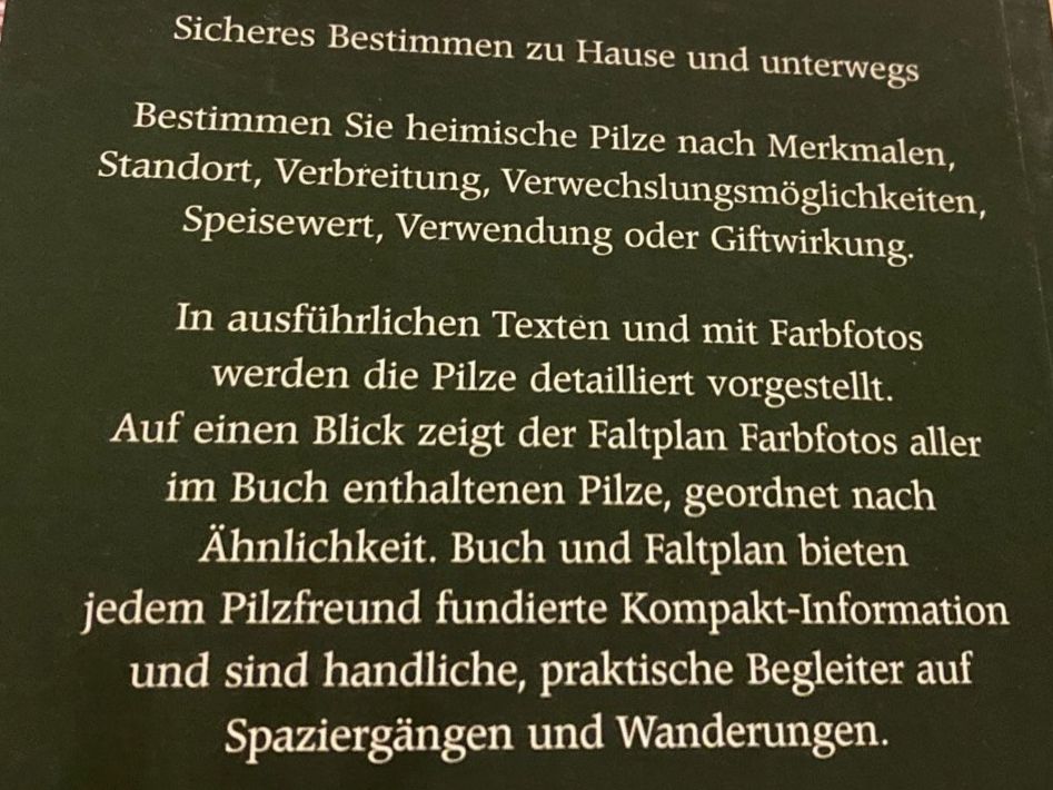 Libri: BLV-Bestimmungsbuch Pilze, mit Faltplan – Usato da Baden venduto da Yoyo1 1