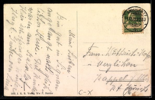 Cartoline postali: Signau, Strassenpartie mit Kirche und Sc – Usato da Berlin venduto da bartko-reher 1