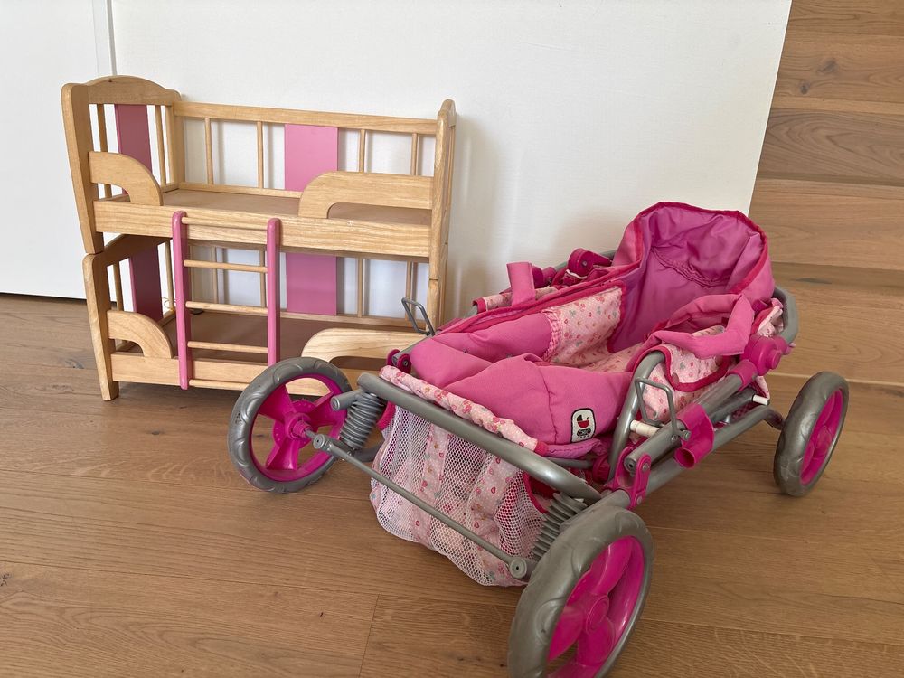 Puppenwagen Zubehr Wei Puppenbettwsche 3-teilig Set Mit Matratze, Decke  Und Kissen - Wei Fr Puppen 10-25 Cm
