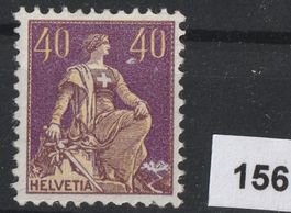 Helvetia mit Schwert, Nr. 107, fehlender Quellfluss, **