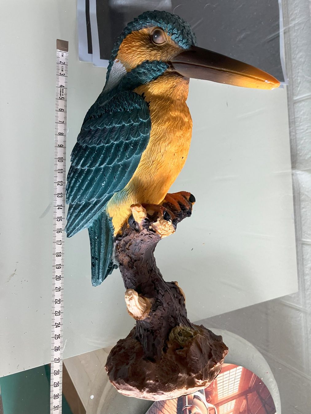 Statuette: Dekofigur Eisvogel auf Ast sitzend, Vogel Figur 30cm – Usato da Schlieren venduto da fab-works 3