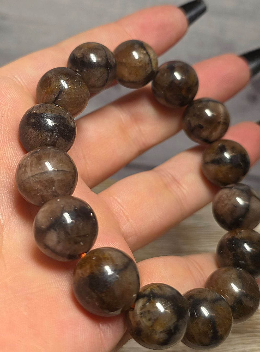 Minerali & Pietre curative: Hochwertiges Chiastolith Armband – Nuovo e nell'imballaggio originale da Matzingen venduto da Shay_Crystalz 1