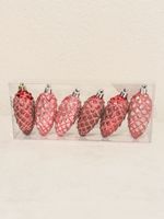 6er Set! Rosa/Pinke Glitzer-Tannenzapfen für Wiehnachtä 🎄