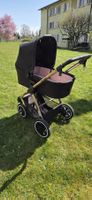 ABC Design Kombi-Kinderwagen rosegold mit Zubehör, neuwertig