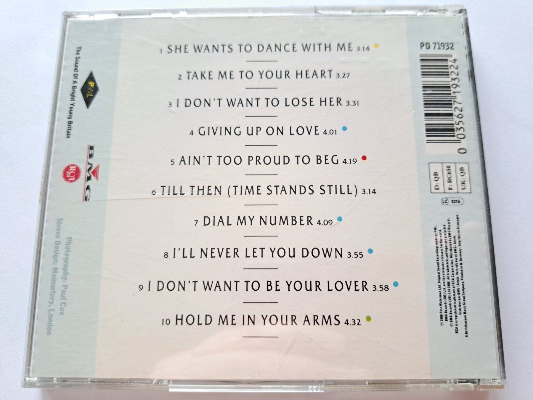 CD: Cd Rick Astley - Hold me in your arms – Usato da Pully venduto da bro_n52j 1