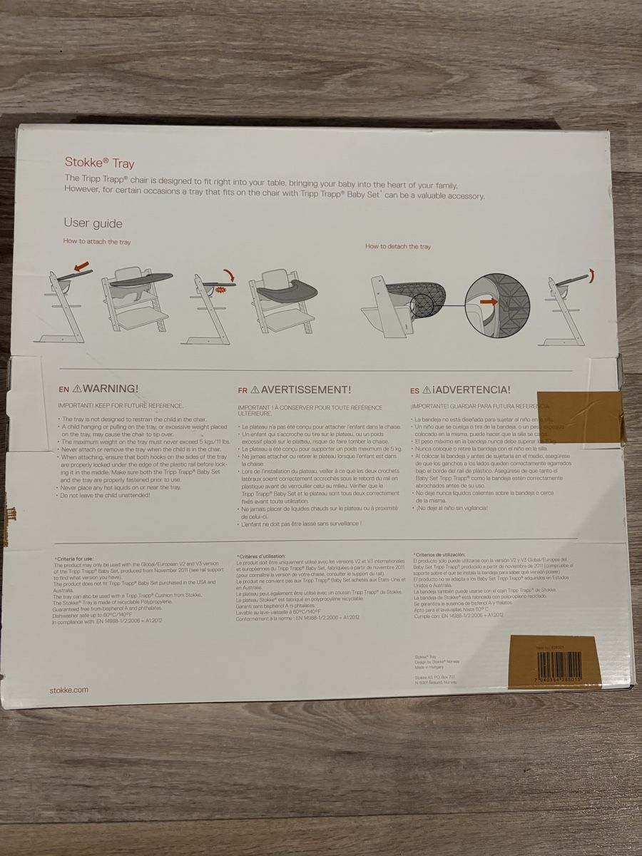 Stokke Seggioloni: Stokke Tripp Trapp Tray weiss – Usato da Bonstetten venduto da Keynes 1