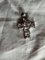 Kreuzanhaenger 925 Silber mit Zirkonia