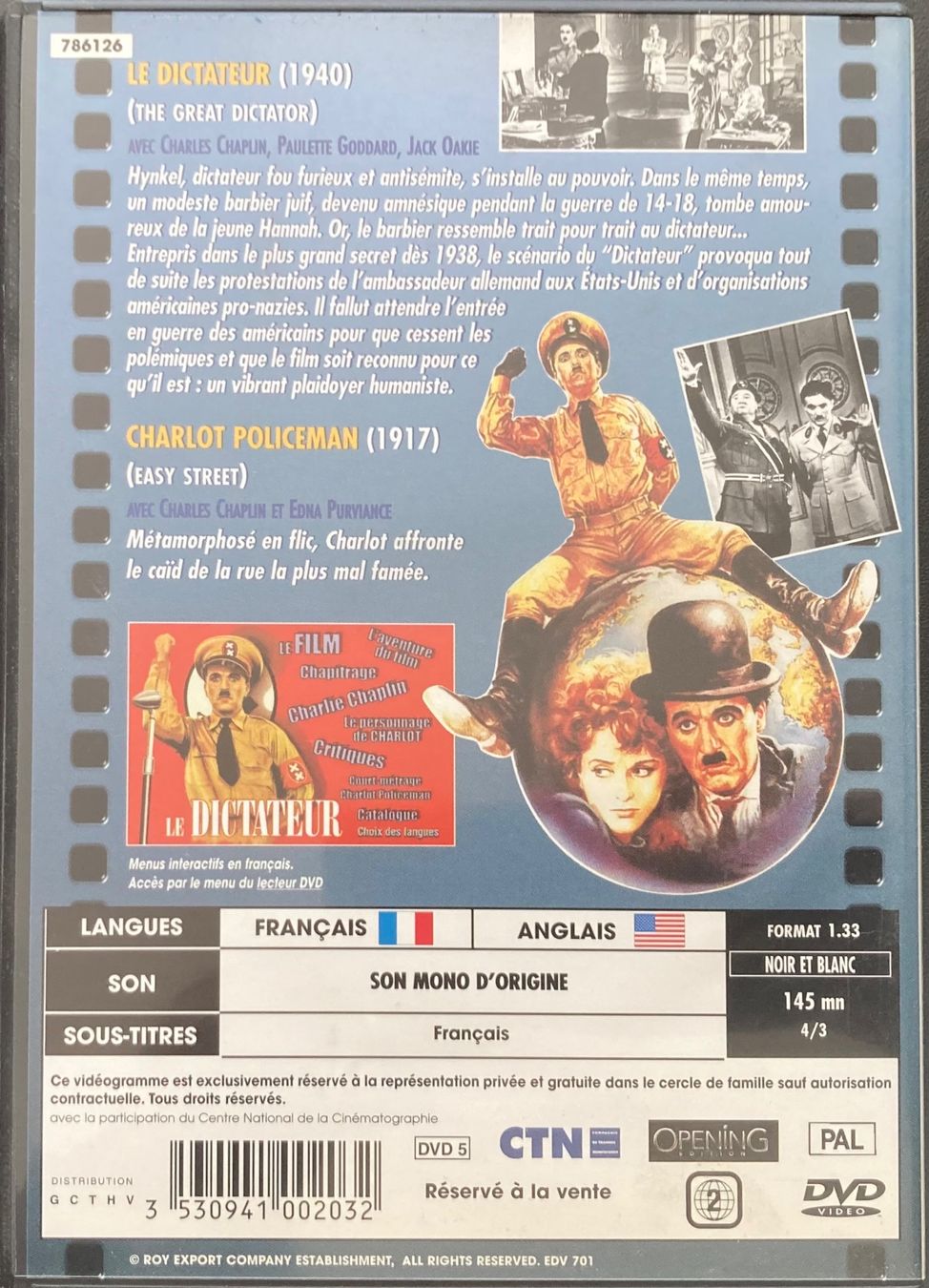 Alle DVDs: CHARLIE CHAPLIN - LE DICTATEUR – Gebraucht aus Poliez-Pittet von Newtown-Records 1