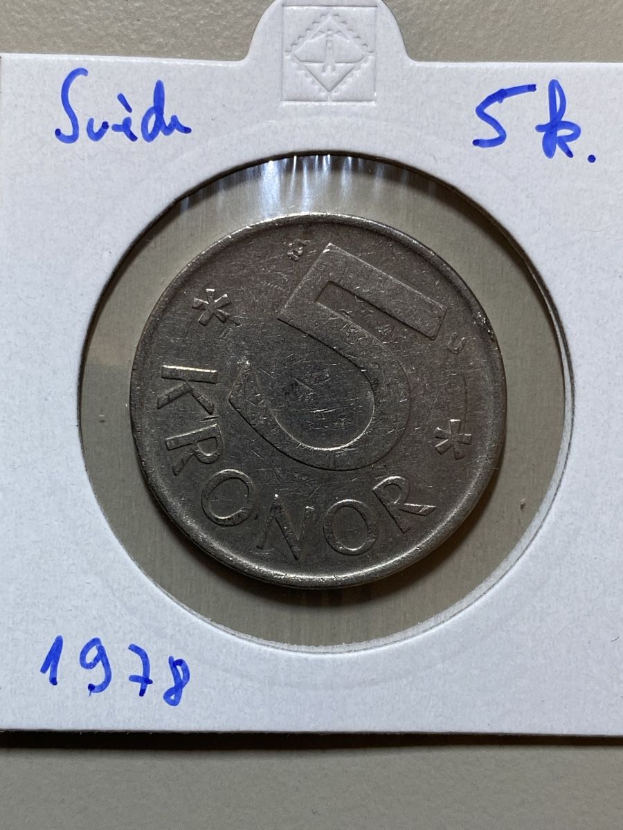 Alle Münzen: Suède - 5 Öre - 1978 – Gebraucht aus Payerne von Mike1682