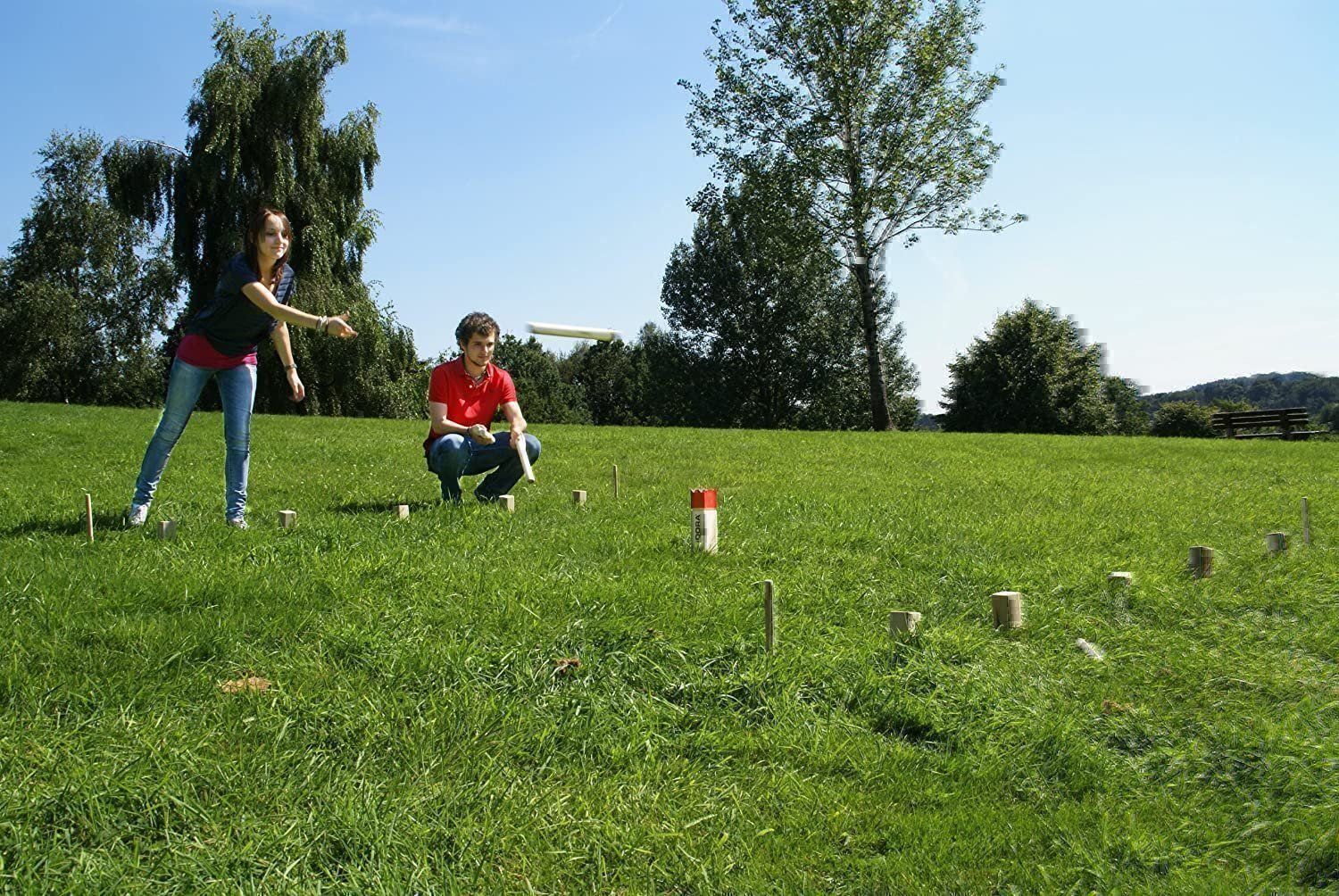 Hudora Giocattoli: KUBB Wikingerspiel Hudora 76459 – Nuovo e nell'imballaggio originale da Beckenried venduto da angel-mountain 5