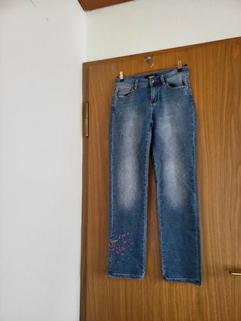 Jean Desigual original, taille 26 broderie coeur unique!