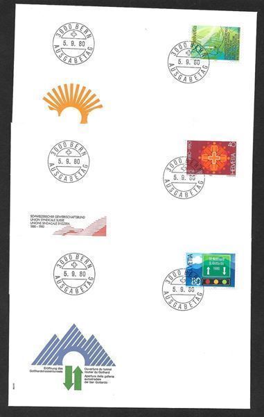 Tutti i francobolli: 3 FDC 642 - 644 Serie Einzelmarken ET Bern 5.9.1980 – Nuovo (secondo la descrizione) da Olten venduto da clotaldi