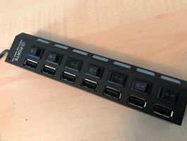 USB Ports 7x mit einzeln Spezialschalter