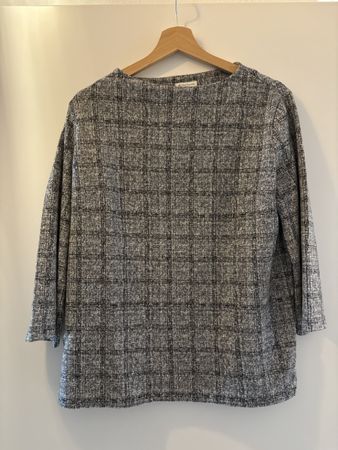 Tom Tailor Shirt, Gr. M, Grau/Schwarz Kariert, neu!