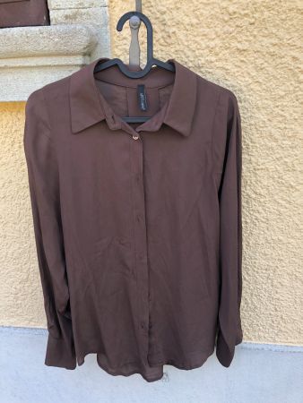 aNYcase Bluse Langarm Brau