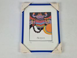 Kunstdruck "Sternzeichen Skorpion" - gerahmt