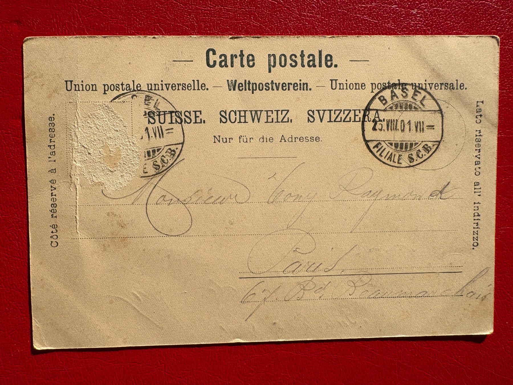 Cartoline postali: 1901 // Gruss aus Basel - Äschenplatz / Strassenbahn – Usato da St-Légier-La Chiésaz venduto da Theo005 1
