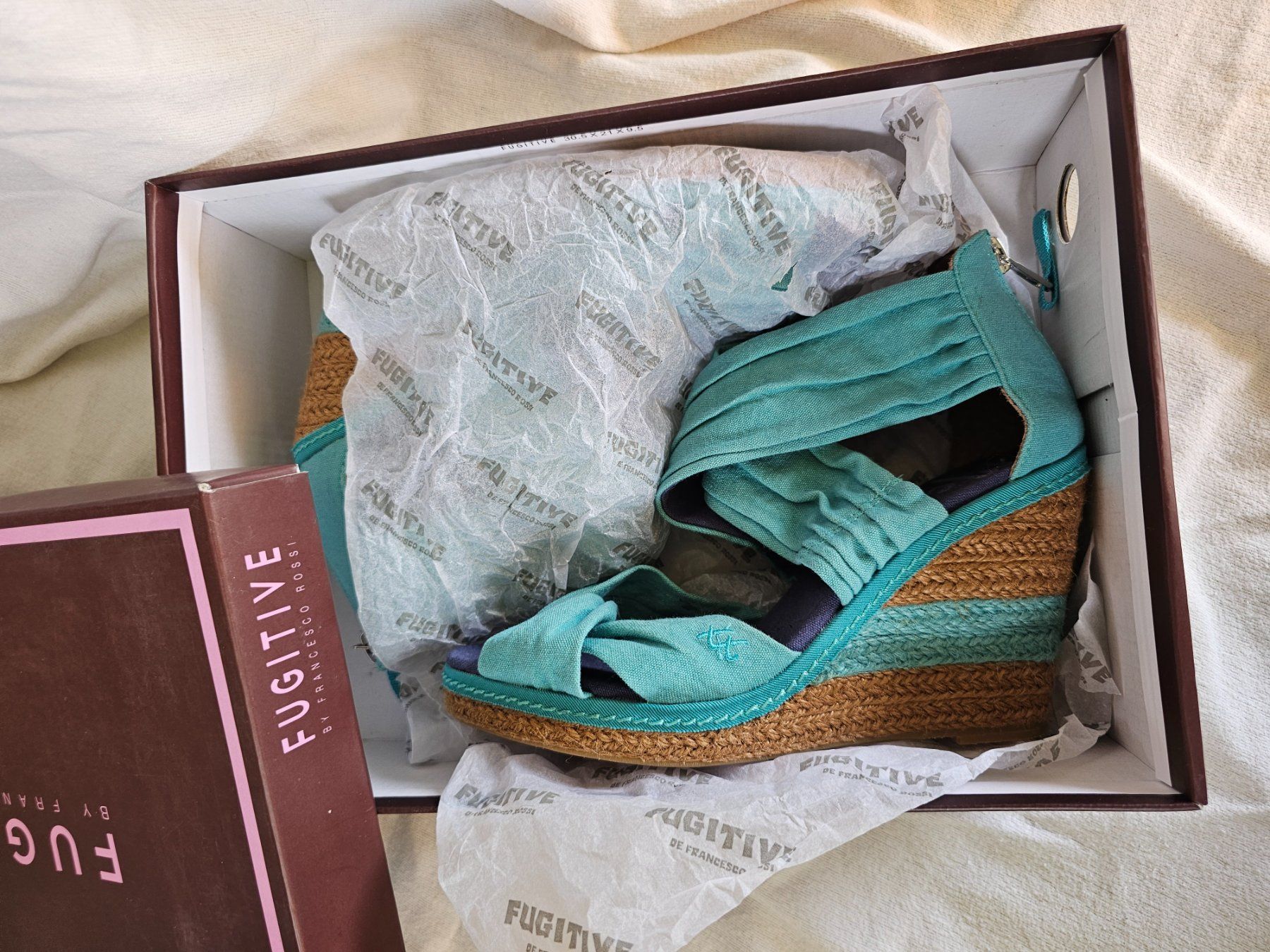 Scarpe da donna: Sandales à talon tissus vert EU  37 – Nuovo e nell'imballaggio originale da Gland venduto da Vee_0 5