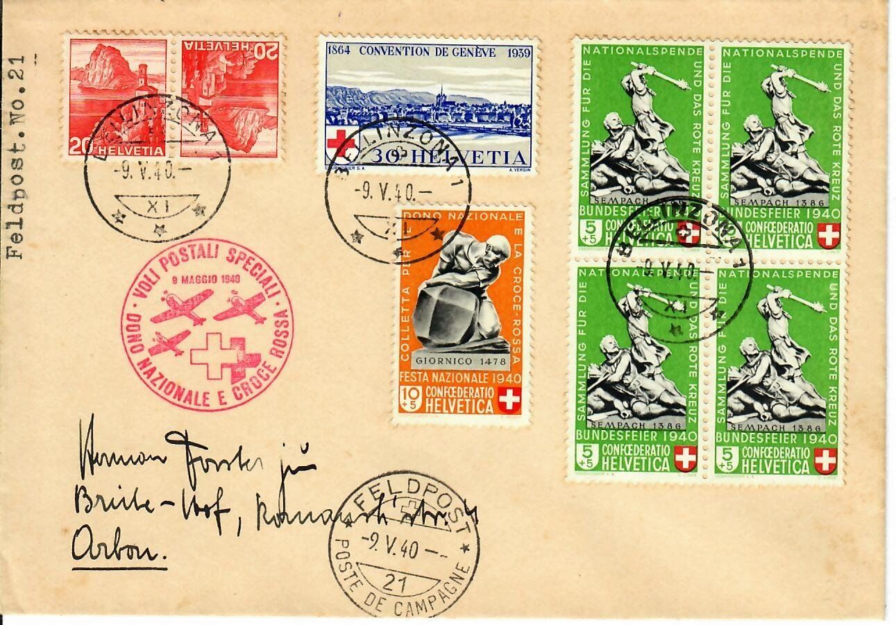 Alle Briefmarken: Flug, Kehrdruck, Feldpost 1940 – Gebraucht aus Hochdorf von Ziegel-16