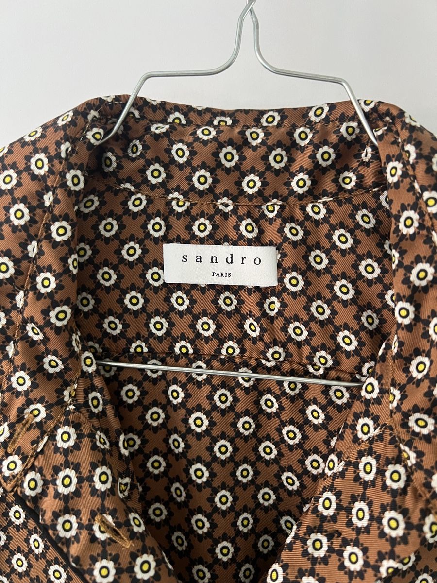 Sandro Camicette: Sandro Bluse Hemd braun in Krawattenmuster Size 0 – Nuovo (secondo la descrizione) da Zürich venduto da Mbraunschweig 1