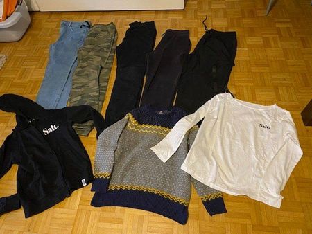 Kleiderpaket Grösse 170 /176, 8 Teile, Hosen Pullis Thermoho